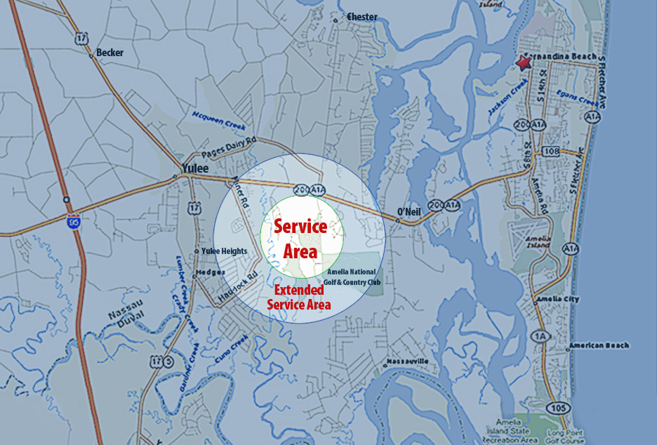 service area map skinnie vinnie lawn care